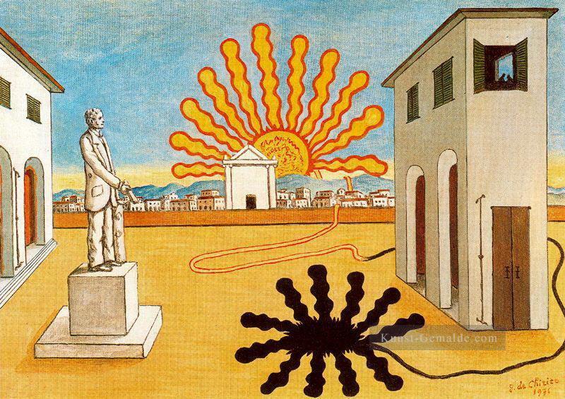 Aufgehende Sonne auf dem Platz 1976 Giorgio de Chirico Surrealismus Ölgemälde